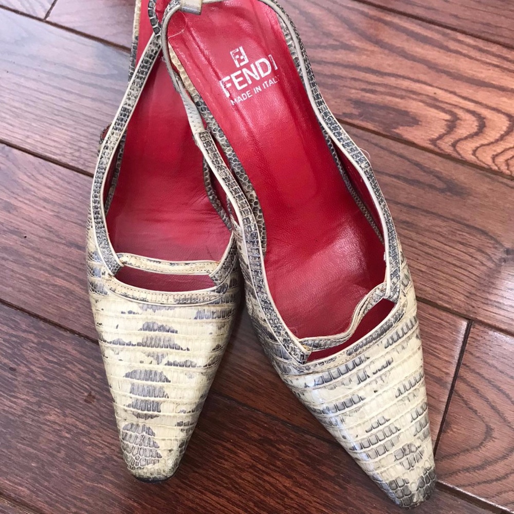 VINTAGE Authentic Fendi Kitten Heel Shoes